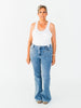 Judy Blue High Waist Flare Jeans With Front Patch Welt Pockets - Whiskey Skies - JUDY BLUE