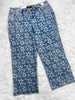 Judy Blue High - Waist Flower Print Cropped Wide Leg Jeans - Whiskey Skies - JUDY BLUE