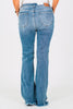Judy Blue High - Waist Front Pintuck Detail Flare Jeans - Whiskey Skies - JUDY BLUE
