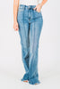 Judy Blue High - Waist Front Pintuck Detail Flare Jeans - Whiskey Skies - JUDY BLUE