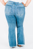 Judy Blue High - Waist Front Pintuck Detail Flare Jeans - Whiskey Skies - JUDY BLUE