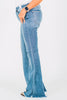 Judy Blue High - Waist Front Pintuck Detail Flare Jeans - Whiskey Skies - JUDY BLUE