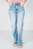 Judy Blue High Waist Front Yoke Retro Wide Leg Jeans - Whiskey Skies - JUDY BLUE