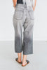 Judy Blue High Waist Gray Cropped Jeans with Embroidered Pocket Detail - Whiskey Skies - JUDY BLUE