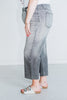 Judy Blue High Waist Gray Cropped Jeans with Embroidered Pocket Detail - Whiskey Skies - JUDY BLUE
