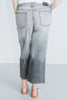 Judy Blue High Waist Gray Cropped Jeans with Embroidered Pocket Detail - Whiskey Skies - JUDY BLUE