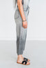 Judy Blue High Waist Gray Cropped Jeans with Embroidered Pocket Detail - Whiskey Skies - JUDY BLUE