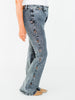 Judy Blue High Waist Grey Western Bootcut Side Seam Jeans with Tummy Control - Whiskey Skies - JUDY BLUE