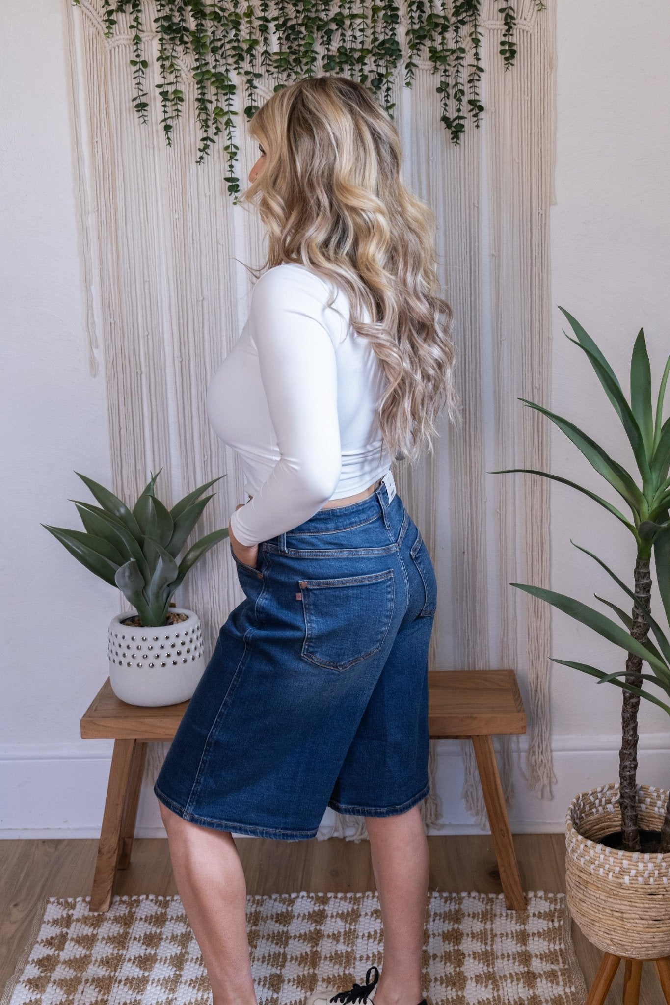 Judy Blue High - Waist Jorts - Whiskey Skies - JUDY BLUE