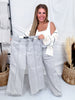 Judy Blue High - Waist Light Grey Retro Wide Leg Jeans - Whiskey Skies - JUDY BLUE