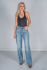 Judy Blue High Waist Light Wash Straight Leg Jeans - Whiskey Skies - JUDY BLUE