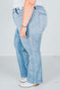 Judy Blue High Waist Light Wash Straight Leg Jeans - Whiskey Skies - JUDY BLUE