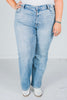 Judy Blue High Waist Light Wash Straight Leg Jeans - Whiskey Skies - JUDY BLUE