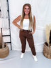 Judy Blue High Waist Mahogany Brown Aurora Weekender Jeans - Whiskey Skies - JUDY BLUE