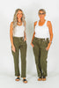 Judy Blue High Waist Midnight Forest Cuffed Aurora Jogger Jeans - Whiskey Skies - JUDY BLUE