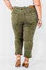Judy Blue High Waist Midnight Forest Cuffed Aurora Jogger Jeans - Whiskey Skies - JUDY BLUE