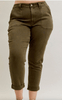 Judy Blue High Waist Midnight Forest Cuffed Aurora Jogger Jeans - Whiskey Skies - JUDY BLUE