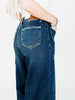 Judy Blue High - Waist Palazzo Front Patch Pocket Jeans - Whiskey Skies - JUDY BLUE