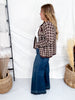 Judy Blue High - Waist Palazzo Front Patch Pocket Jeans - Whiskey Skies - JUDY BLUE