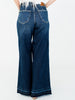 Judy Blue High - Waist Palazzo Front Patch Pocket Jeans - Whiskey Skies - JUDY BLUE