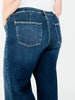 Judy Blue High - Waist Palazzo Front Patch Pocket Jeans - Whiskey Skies - JUDY BLUE