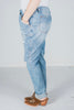 Judy Blue High Waist Patch Pocket Destroy Boyfriend Jeans - Whiskey Skies - JUDY BLUE