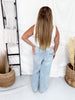 Judy Blue High Waist Petite Tummy Control Retro Wide Leg Jeans - Whiskey Skies - JUDY BLUE
