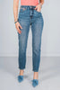 Judy Blue High Waist Plaid Patch Slim Jeans - Whiskey Skies - JUDY BLUE