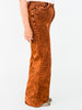 Judy Blue High Waist Pumpkin Spice Dyed Raw Hem Retro Wide - Whiskey Skies - JUDY BLUE