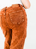 Judy Blue High Waist Pumpkin Spice Dyed Raw Hem Retro Wide - Whiskey Skies - JUDY BLUE