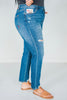 Judy Blue High Waist Queen Of Hearts Coin Pocket BF Jeans - Whiskey Skies - JUDY BLUE