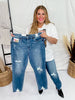 Judy Blue High Waist Queen Of Hearts Coin Pocket BF Jeans - Whiskey Skies - JUDY BLUE