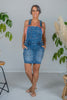 Judy Blue High Waist Raw Hem Overall Skirt - Whiskey Skies - JUDY BLUE