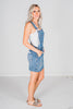 Judy Blue High Waist Raw Hem Overall Skirt - Whiskey Skies - JUDY BLUE