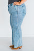 Judy Blue High Waist Retro Wide Fit Jeans with Skewed Inseam - Whiskey Skies - JUDY BLUE
