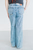 Judy Blue High Waist Retro Wide Fit Jeans with Skewed Inseam - Whiskey Skies - JUDY BLUE