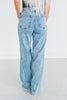 Judy Blue High Waist Retro Wide Fit Jeans with Skewed Inseam - Whiskey Skies - JUDY BLUE