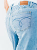 Judy Blue High Waist Retro Wide Jeans With Quilt Stitching - Whiskey Skies - JUDY BLUE