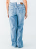 Judy Blue High Waist Retro Wide Jeans With Quilt Stitching - Whiskey Skies - JUDY BLUE