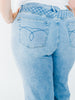 Judy Blue High Waist Retro Wide Jeans With Quilt Stitching - Whiskey Skies - JUDY BLUE