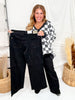 Judy Blue High Waist Retro Wide Leg Black Jeans - Whiskey Skies - JUDY BLUE