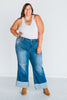 Judy Blue High - Waist Retro Wide Leg Jeans - Whiskey Skies - JUDY BLUE
