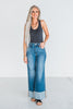 Judy Blue High - Waist Retro Wide Leg Jeans - Whiskey Skies - JUDY BLUE