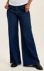 Judy Blue High Waist Retro Wide Leg Jeans W/ Adjustable Waist Tabs - Whiskey Skies - JUDY BLUE
