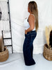 Judy Blue High Waist Retro Wide Leg Jeans W/ Adjustable Waist Tabs - Whiskey Skies - JUDY BLUE