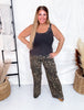 Judy Blue High - Waist Retro Wide Leg Leopard Print Jeans - Whiskey Skies - JUDY BLUE