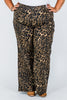Judy Blue High - Waist Retro Wide Leg Leopard Print Jeans - Whiskey Skies - JUDY BLUE