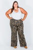 Judy Blue High - Waist Retro Wide Leg Leopard Print Jeans - Whiskey Skies - JUDY BLUE