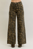 Judy Blue High - Waist Retro Wide Leg Leopard Print Jeans - Whiskey Skies - JUDY BLUE