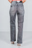 Judy Blue High Waist Rhinestone Embellished Straight Jeans - Whiskey Skies - JUDY BLUE